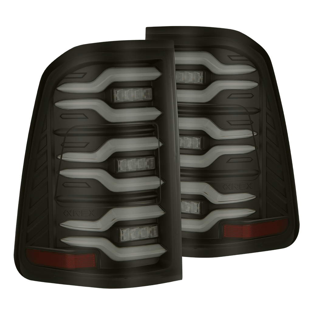 25 Ram 1500 LUXX-Series LED Tail Lights Black | AlphaRex