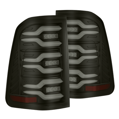 25 Ram 1500 LUXX-Series LED Tail Lights Black | AlphaRex