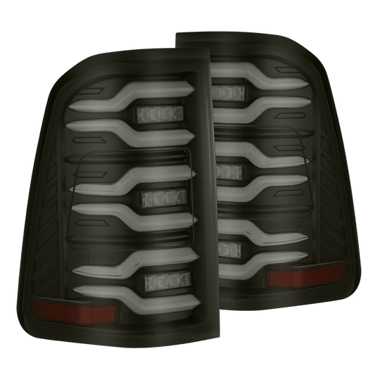 25 Ram 1500 LUXX-Series LED Tail Lights Black | AlphaRex