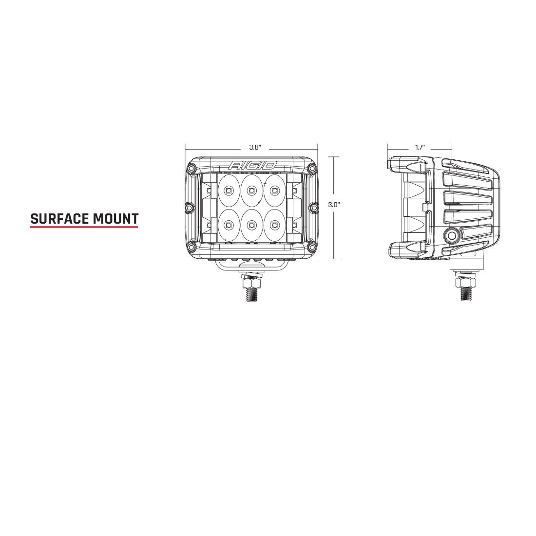 Flood Surface Mount D-SS Pro RIGID Industries