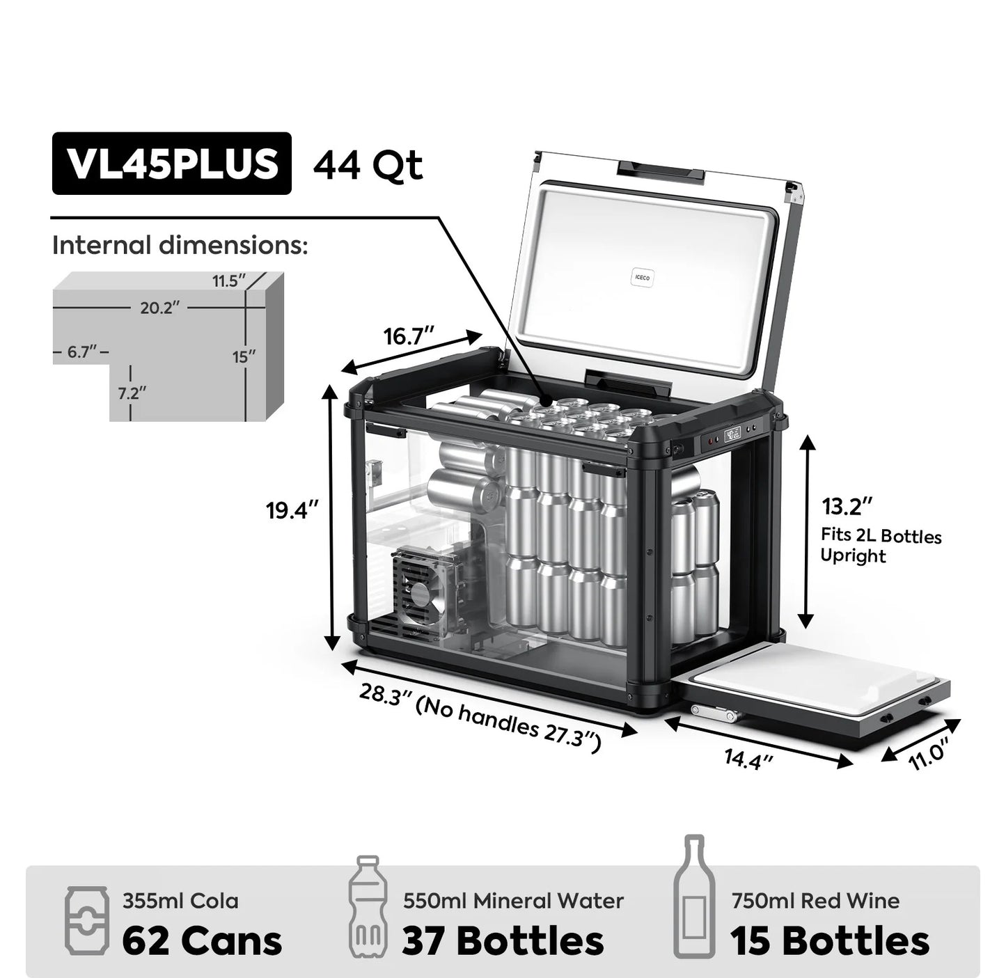 VL45PLUS 3 Ways Access Fridge Freezer