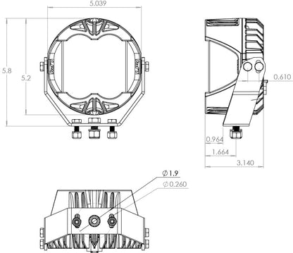 LP4 Pro LED Driving/Combo Amber Lens Pair Baja Designs