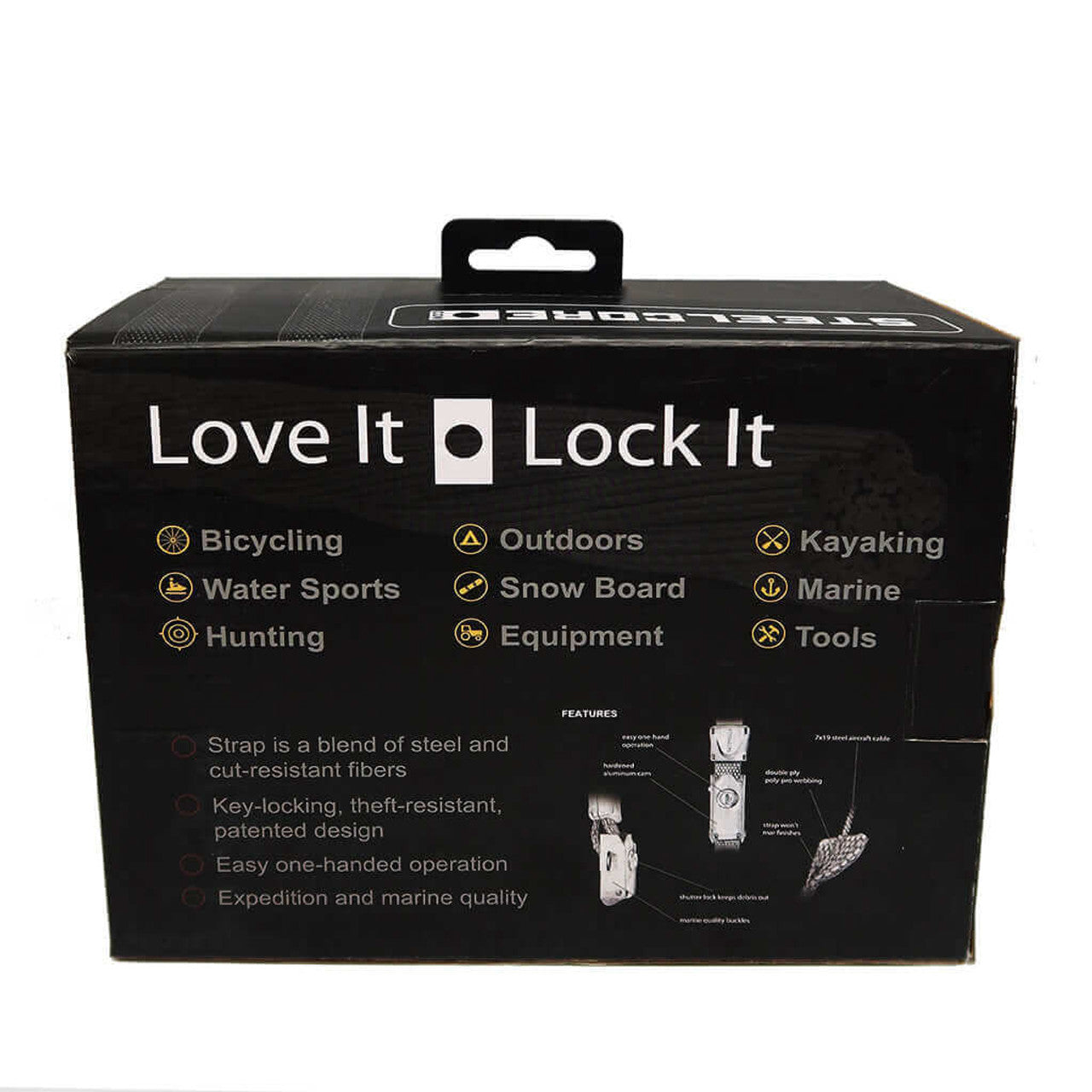 Steel Core Universal 4.5 Foot Security Strap - Single
