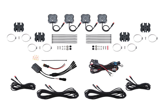 Stage Series SXS Rock Light Installer Kit  RGBW M8 w/Controller (4-pack)
