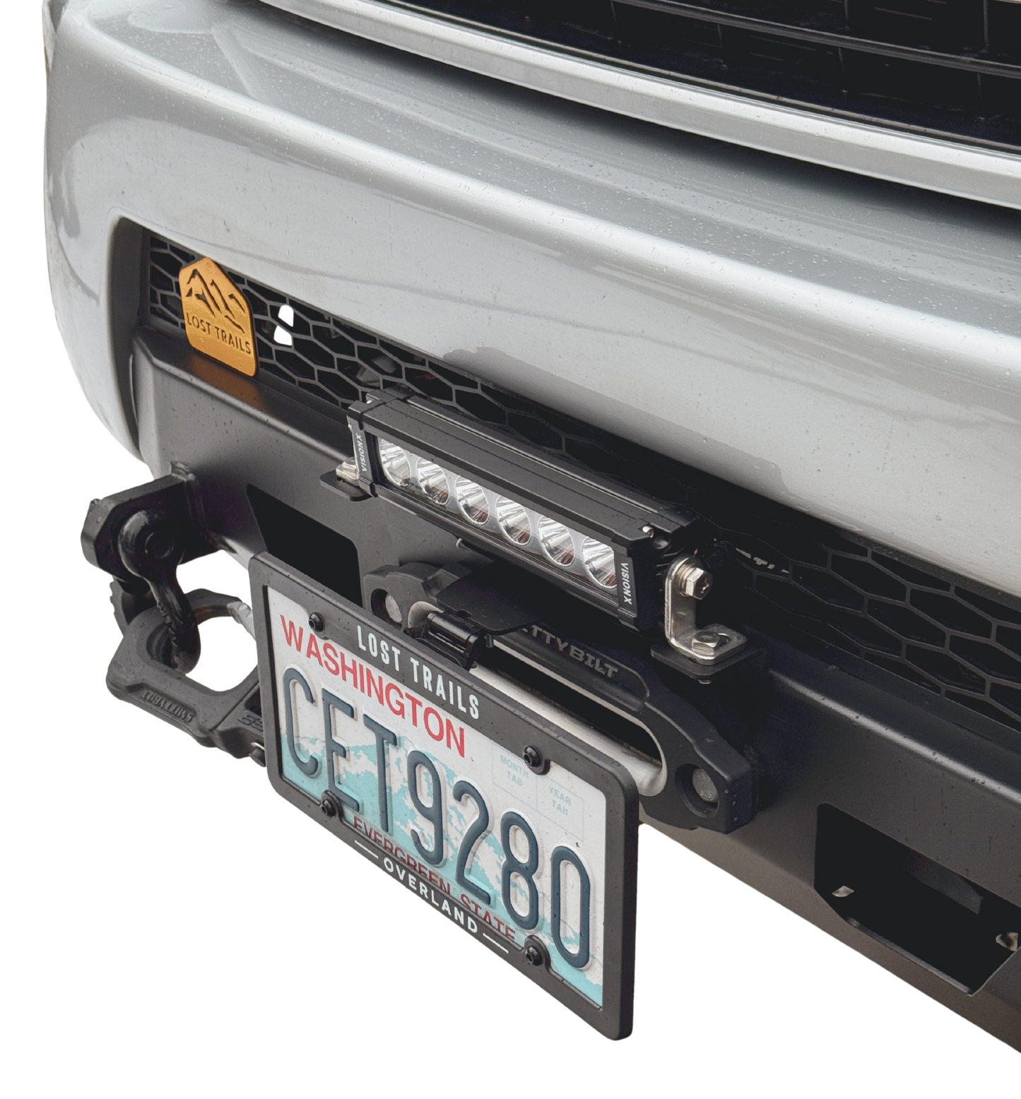 Fairlead License Plate Flip Mount - Light Bar Edition