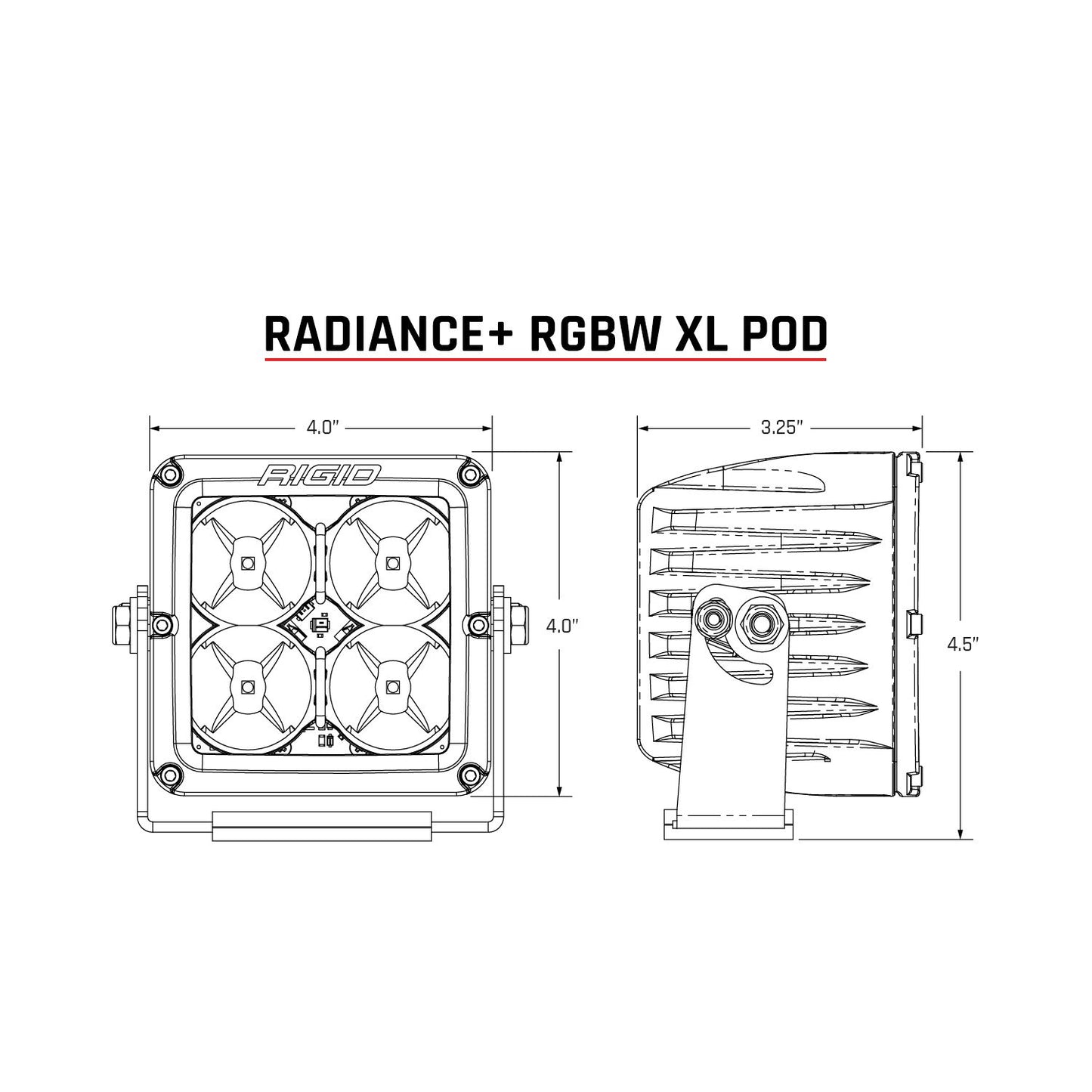 Radiance Plus Pod XL RGBW Pair RIGID Industries