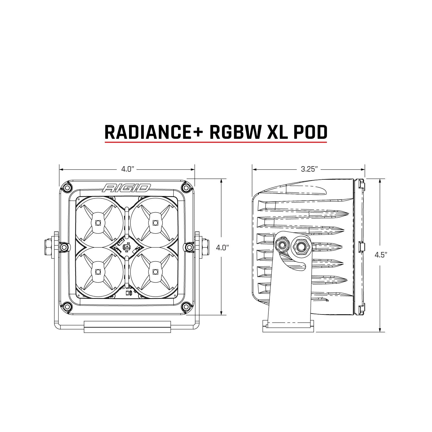 Radiance Plus Pod XL RGBW Pair RIGID Industries