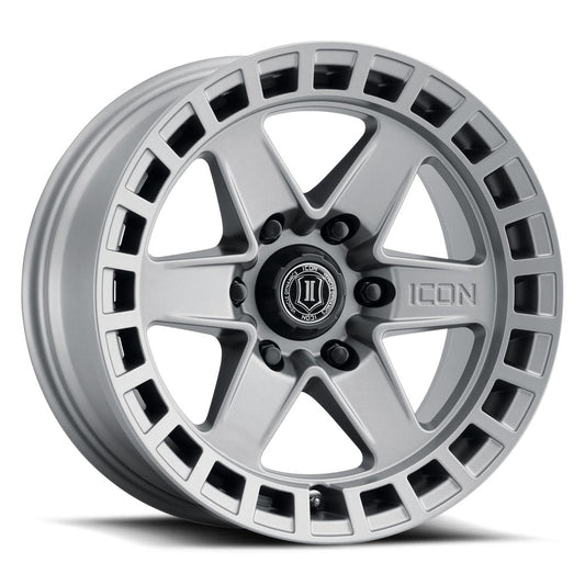 Raider 17 X 8.5 / 6 X 120 / 0 MM / 4.75 Inch Back Space Titanium, ICON Alloys