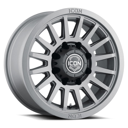 Recon Six 18 X 9 / 8 X 170 6MM Offset 5.25 Inch Backspace Charcoal, ICON Alloys