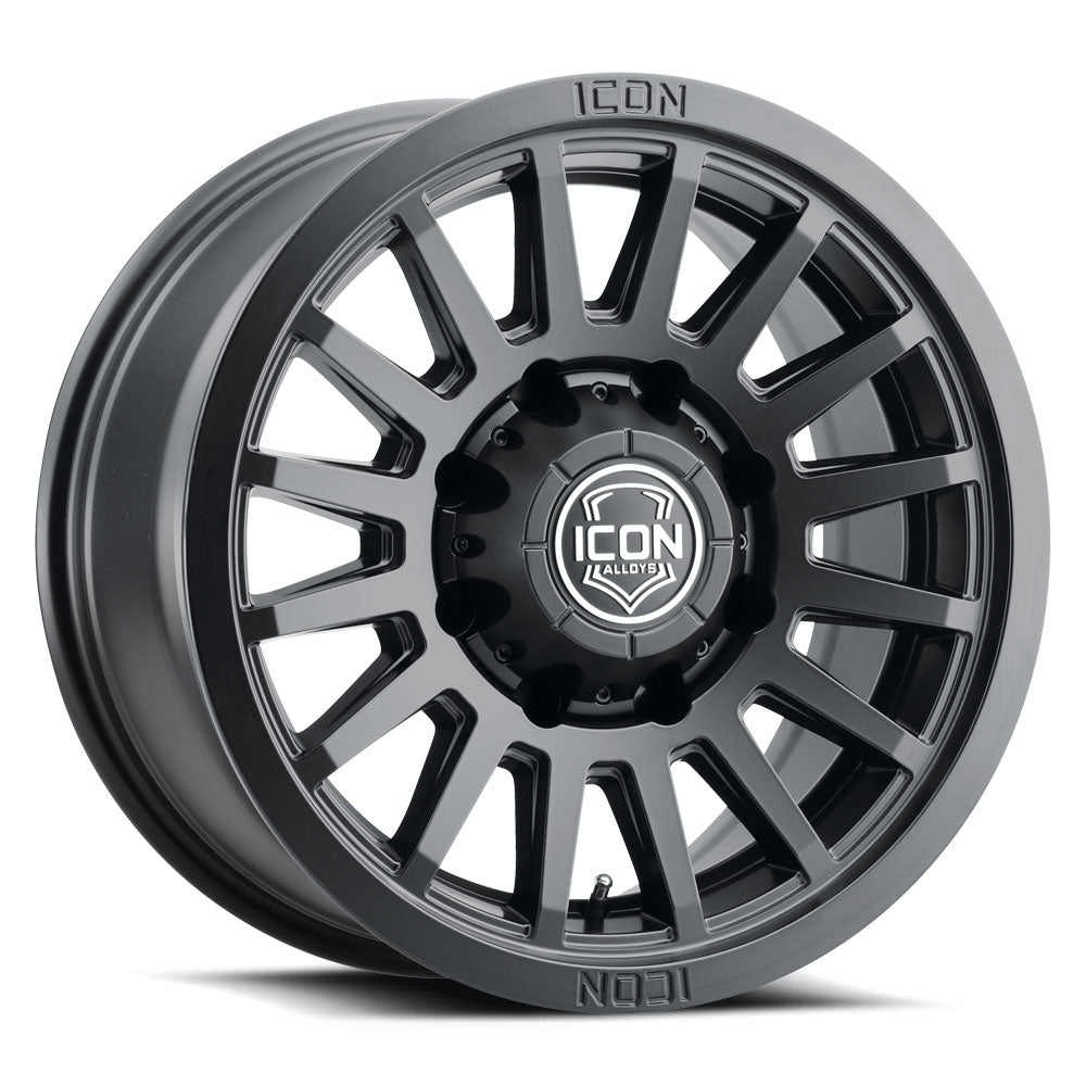 Recon Six 18 X 9 / 8 X 170 6MM Offset 5.25 Inch Backspace Satin Black, ICON Alloys