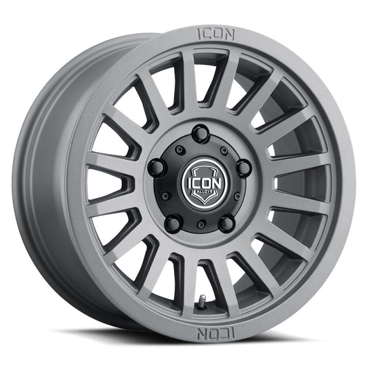 Recon Six 18 X 9 / 6 X 5.5 0MM Offset 5 Inch Back Space Charcoal, ICON Alloys