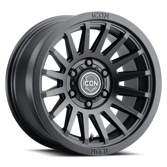 Recon Six 18 X 9 / 6 X 5.5 40MM Offset 6.6 Inch Back Space Gloss Black, ICON Alloys