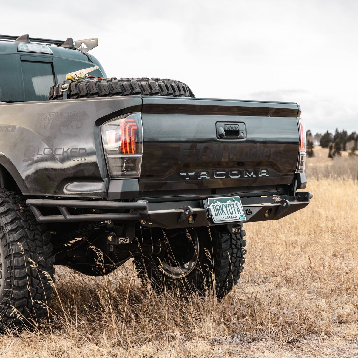 Tacoma Rock Runner High Clearance  Rear Bumper / 3rd Gen / 2016-2023 | Double Tube Sides | Raw - Unfinished
