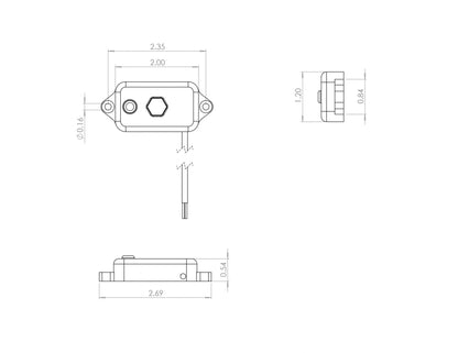 LED Dome Light w/Switch Clear Baja Designs