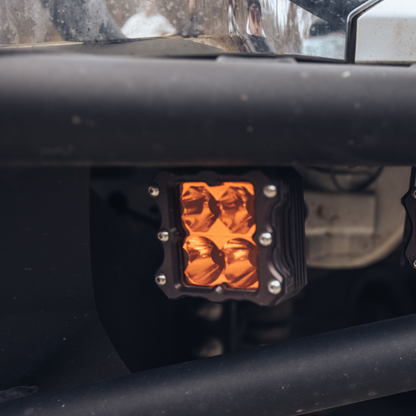 Heretic 6 Series Quattro Light: Black Bezel | Stain Less | Combo Reflector | Amber Lens