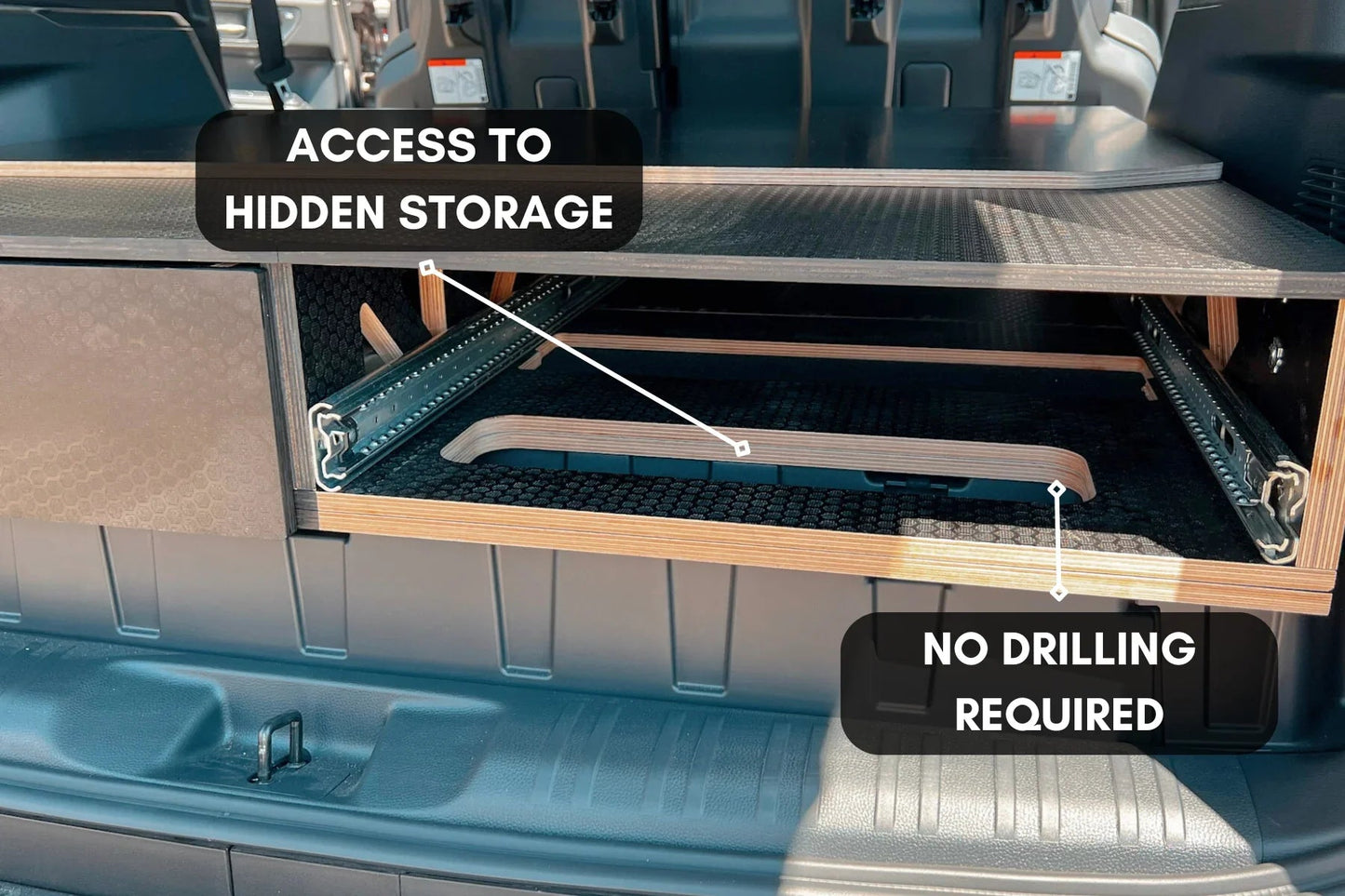 Land Cruiser 250 Dual Drawer Storage PreCut Kit - 2 Options