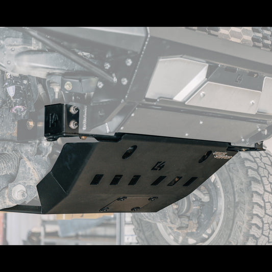 Tacoma Rock Runner Front Skid Plate w/Cross Member Delete/ 3rd Gen / 2016-2023 | Hammer Black Powder Coat