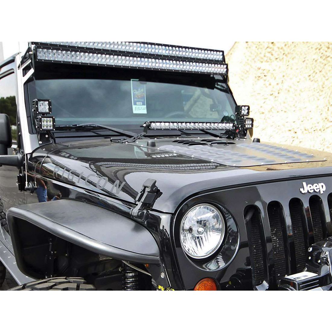 07-17 Jeep JK Dual D-Series Pro A-Pillar Mount D-Series Pro RIGID Industries