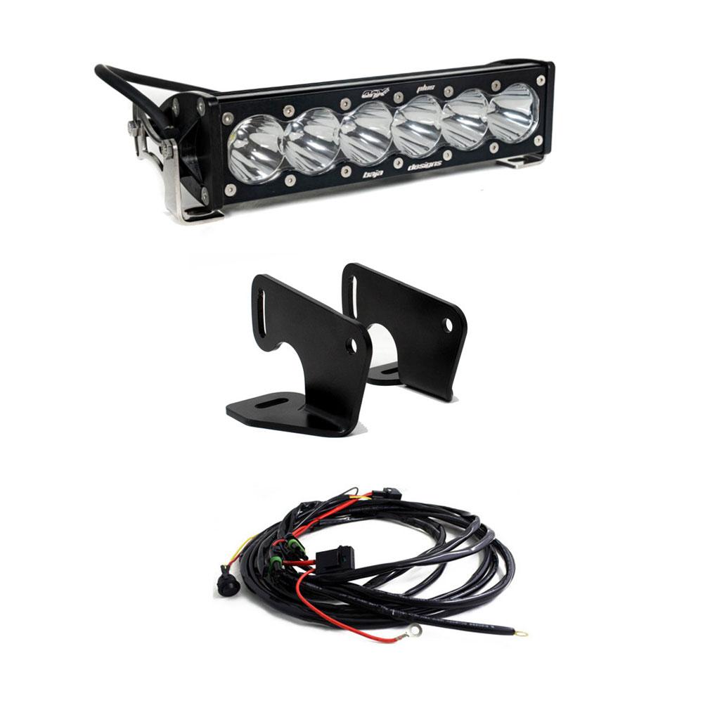 Polaris RZR Pro XP Hood Light Mount Kit 10 Inch OnX6+ Baja Designs