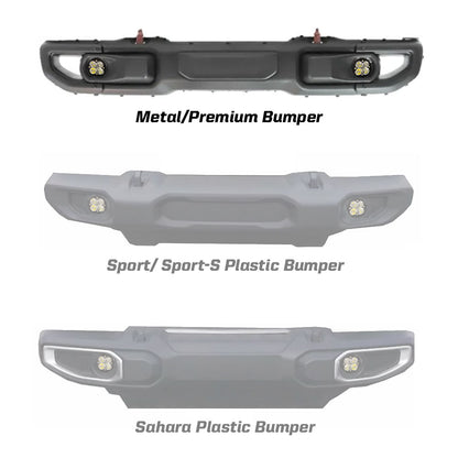 Jeep JL Fog Light Squadron-R 18-Pres Wrangler JL Rubicon Fog Pocket Kit Amber Baja Designs Baja Designs
