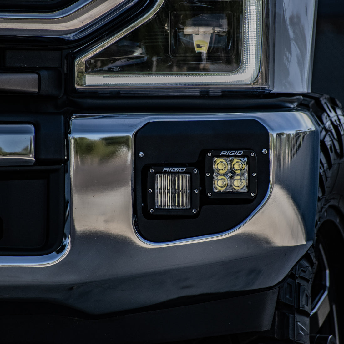 2020-Present Ford SuperDuty Dual Fog Light Mounts RIGID Industries