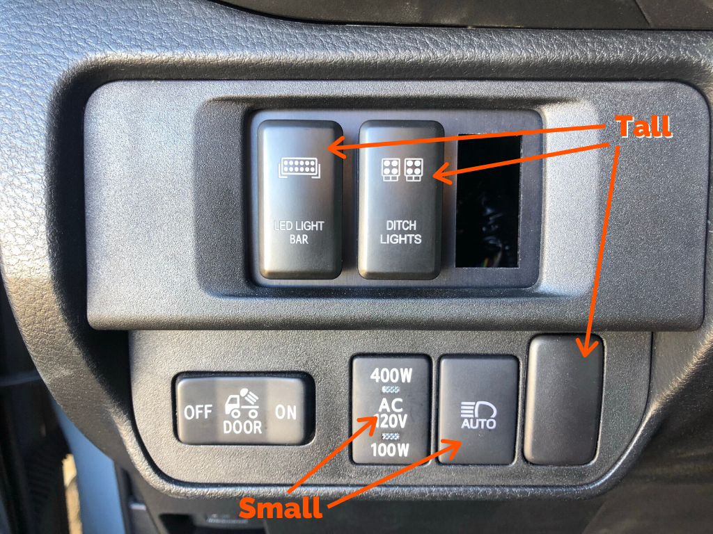 Small Style Toyota OEM Style "LED LIGHT BAR" Switch