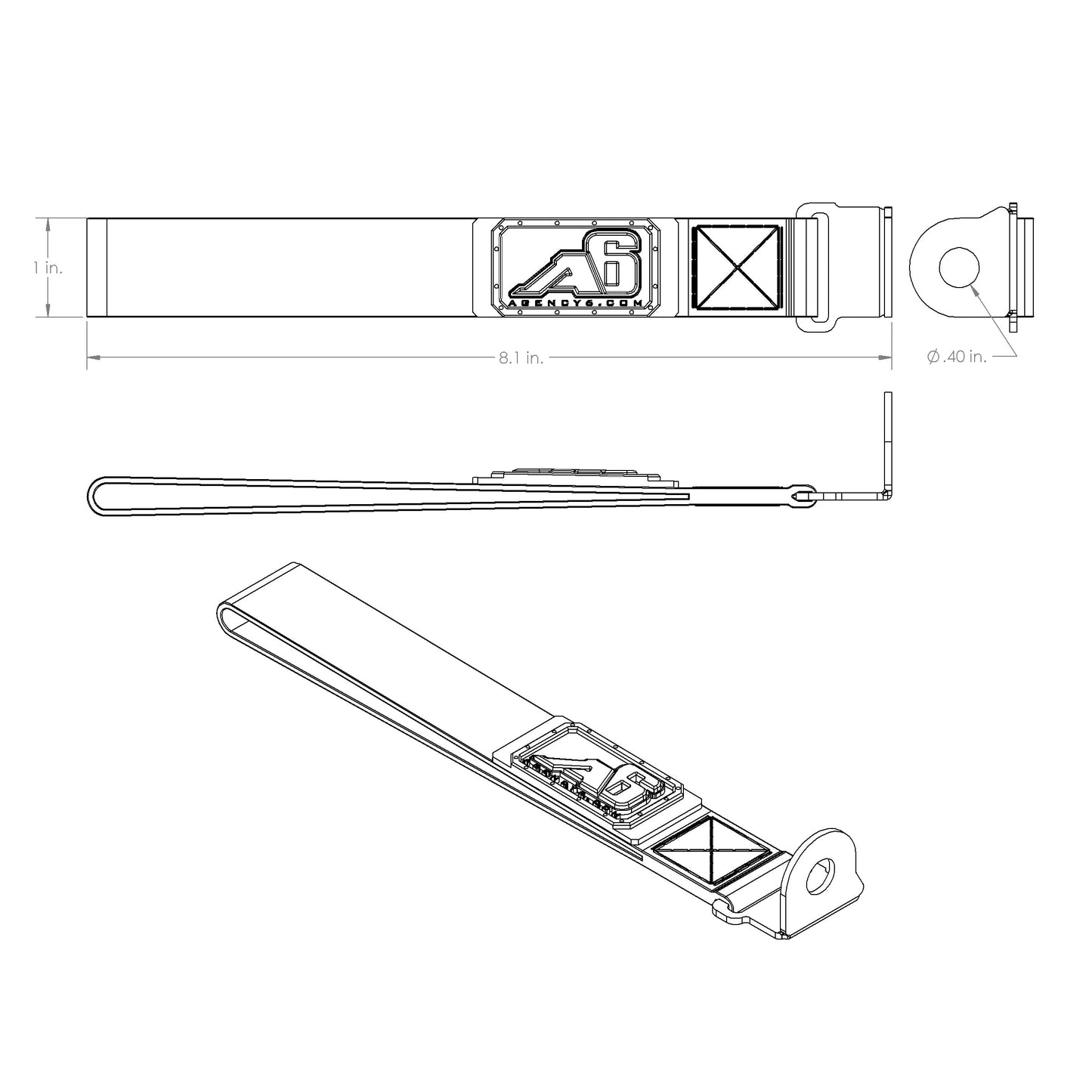 (5TH GEN) Toyota 4Runner Rear Lift Gate Hatch Pull Assist Strap (BLACK)