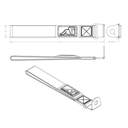 (5TH GEN) Toyota 4Runner Rear Lift Gate Hatch Pull Assist Strap (BLACK)