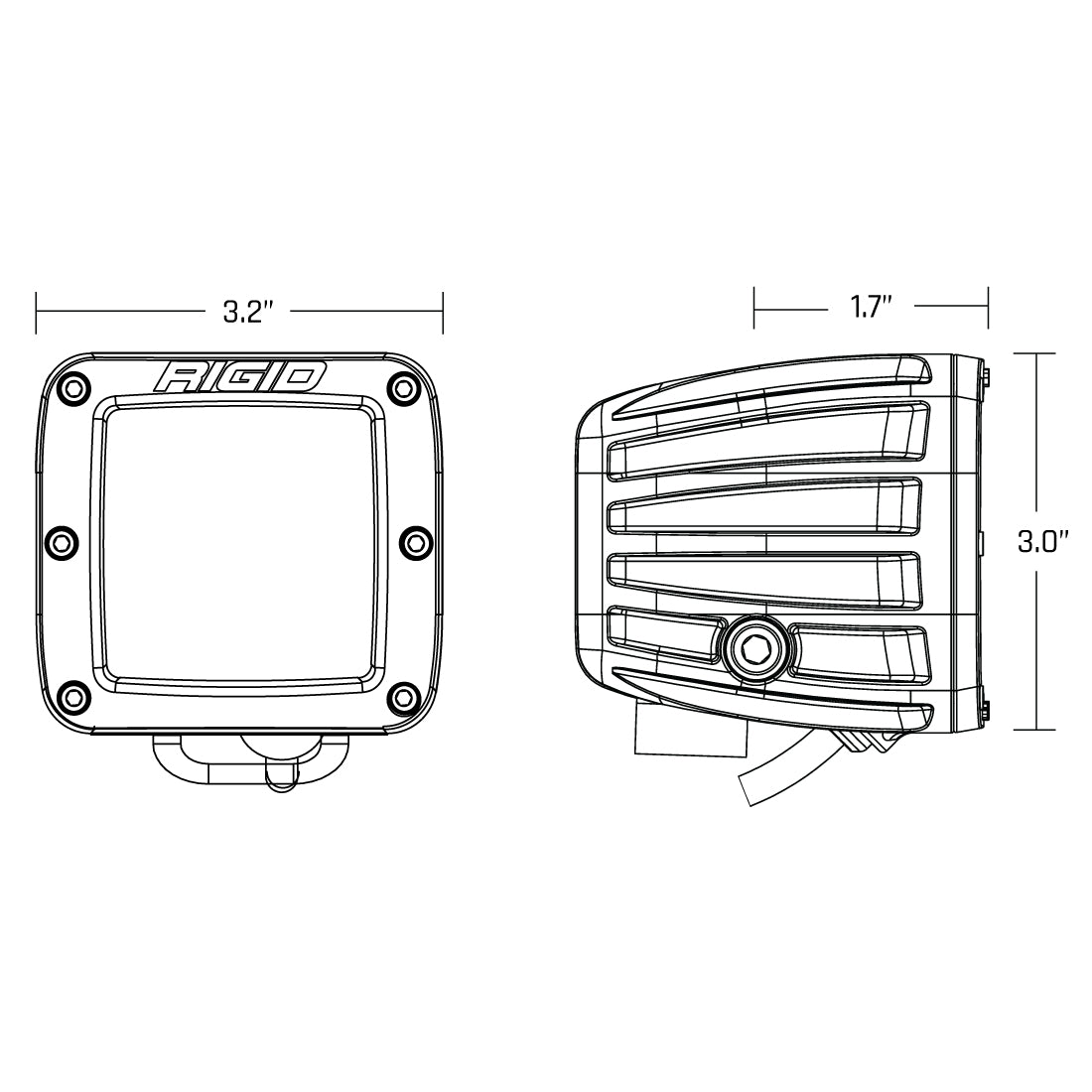 SAE Fog Light White Pair D-Series Pro RIGID Industries