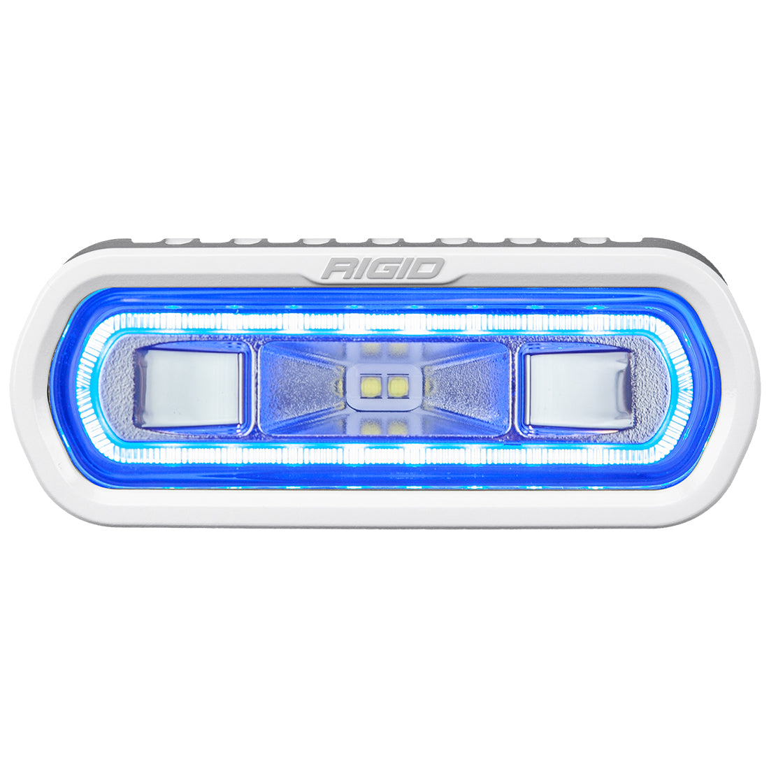 SR-L Series Marine Spreader Pod 2 Wire Surface Mount White With Blue Halo RIGID Industries