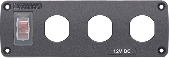 BSS Water-Resistant Accessory Panel - 15A Circuit Breaker, 3x Blank Apertures -4367
