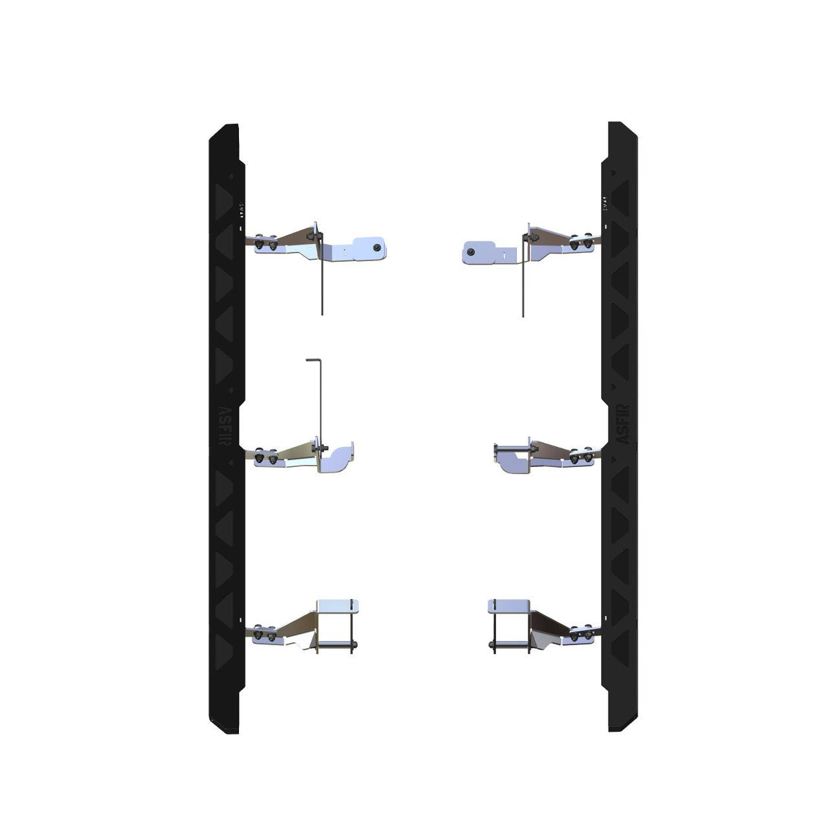 Asfir 4x4 Isuzu D-Max Heavy-Duty Steel Rock Sliders with Side Step