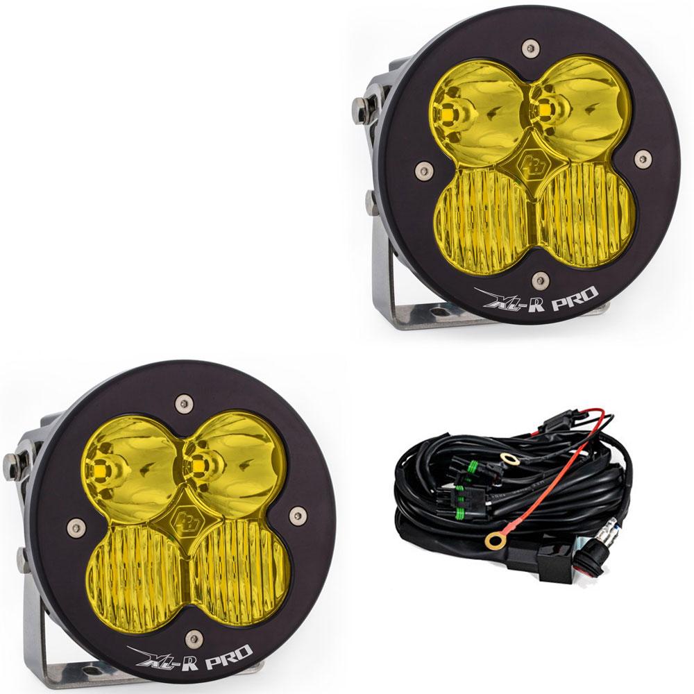 LED Light Pods Amber Lens Driving Combo Pattern Pair XL R Pro Series Baja Designs