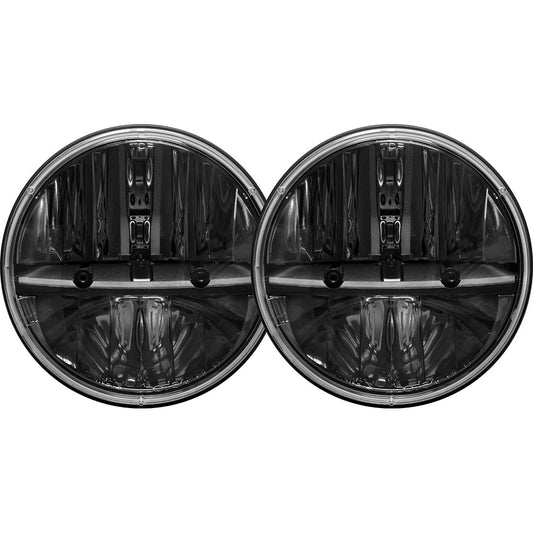 7 Inch Round Headlight With PWM Adaptor Pair RIGID Industries