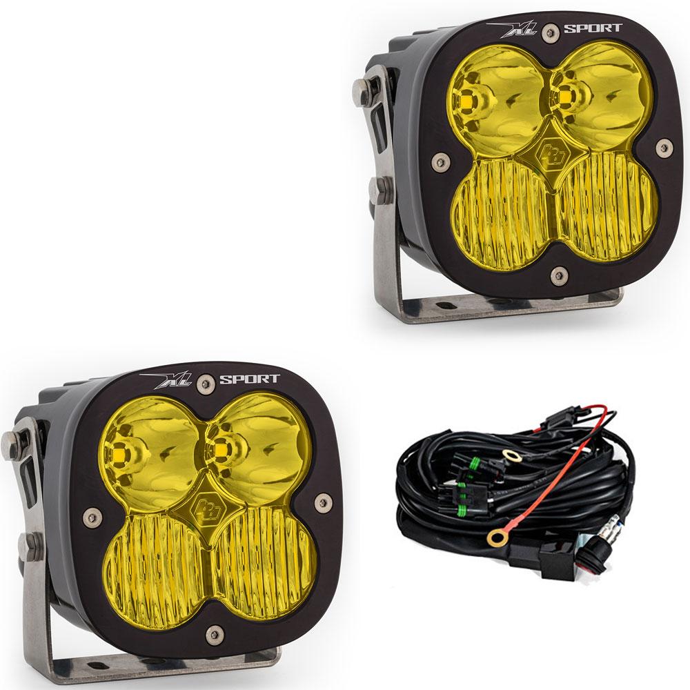 LED Light Pods Amber Lens Driving Combo Pattern Pair XL Sport Series Baja Designs