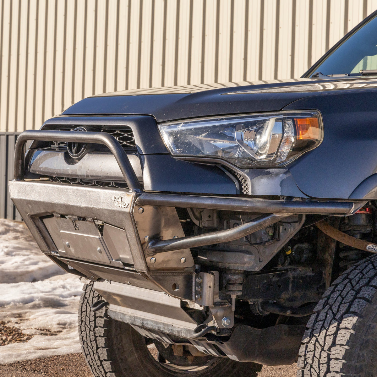 4Runner Rock Runner Front Bumper / 5th Gen / 2010+ | Tube Sides w/ Light Mounts | No Bull Bar | Raw - Unfinished