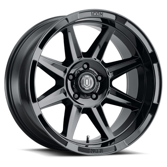 Bandit 20X10 / 6X135 / -24MM / 4.5 Inch Back Space Gloss Black, ICON Alloys