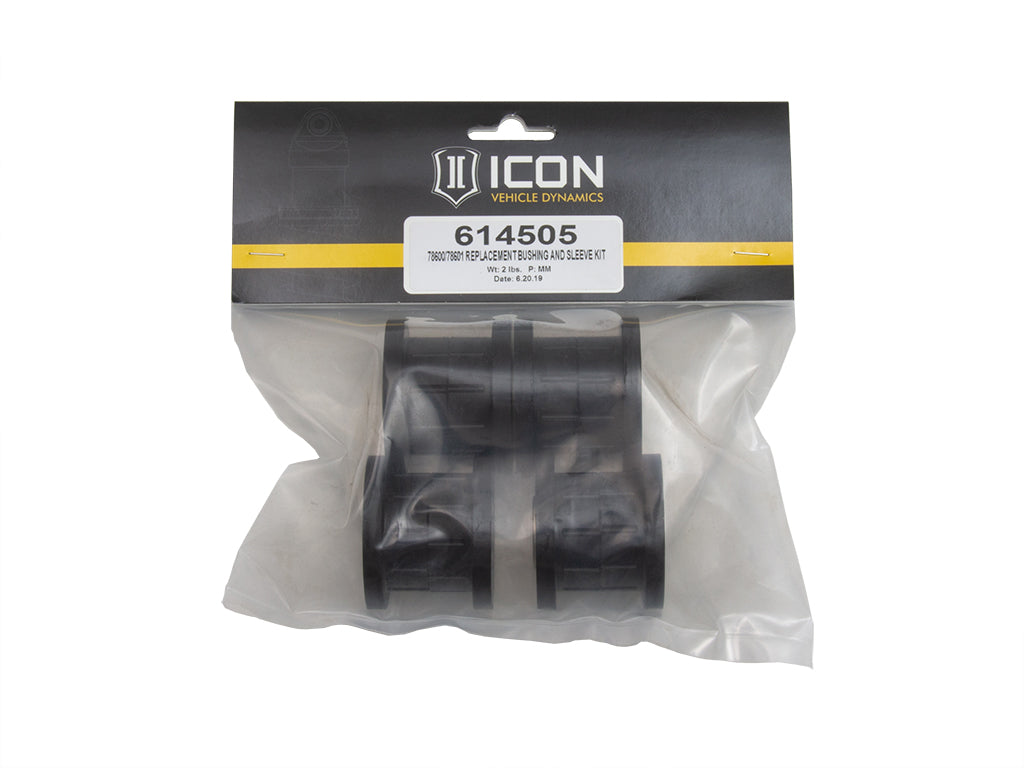 78600/78601 Replacement Bushing And Sleeve Kit Icon Vehicle Dynamics