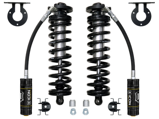 2005-2023 Ford F-250/F-350 Super Duty 4WD 2.5-3 Inch Lift V.S. 2.5 Series Coilover Conversion Kit Remote Reservoir W/ Caster Cams Icon Vehicle Dynamics