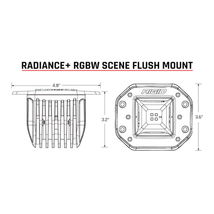 Radiance Plus Scene RGBW Flush Mount Pair RIGID Industries