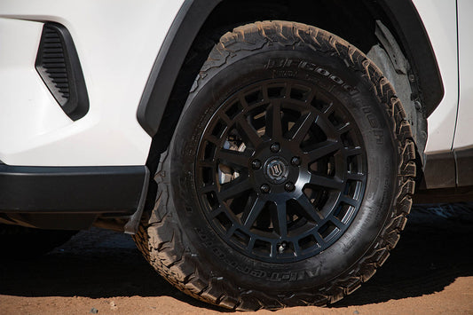Journey 17 X 8 / 5 X 108 / 38 MM / 6 Inch Back Space Satin Black, ICON Alloys
