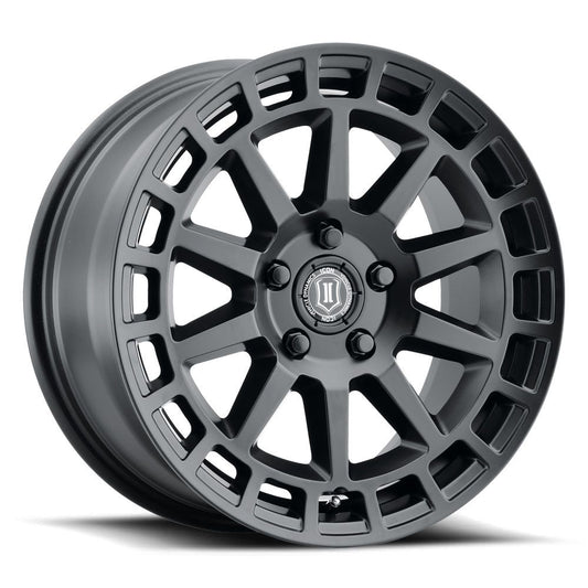 Journey 17 X 8 / 5 X 100 / 38 MM / 6 Inch Back Space Satin Black, ICON Alloys