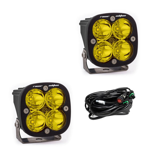 Squadron Racer Edition LED Light Pod Pair (Racer Spot; Amber)