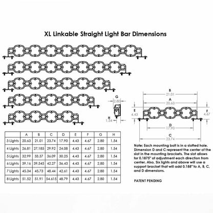 XL Linkable LED Light Bar 3 XLClear Baja Desgins