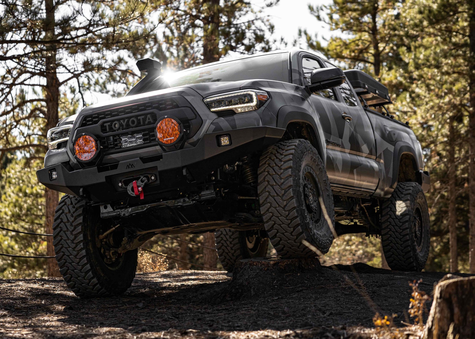 Toyota Tacoma (2016+) Hi-Lite Overland Front Bumper [No Bull Bar] - Backwoods Adventure Mods