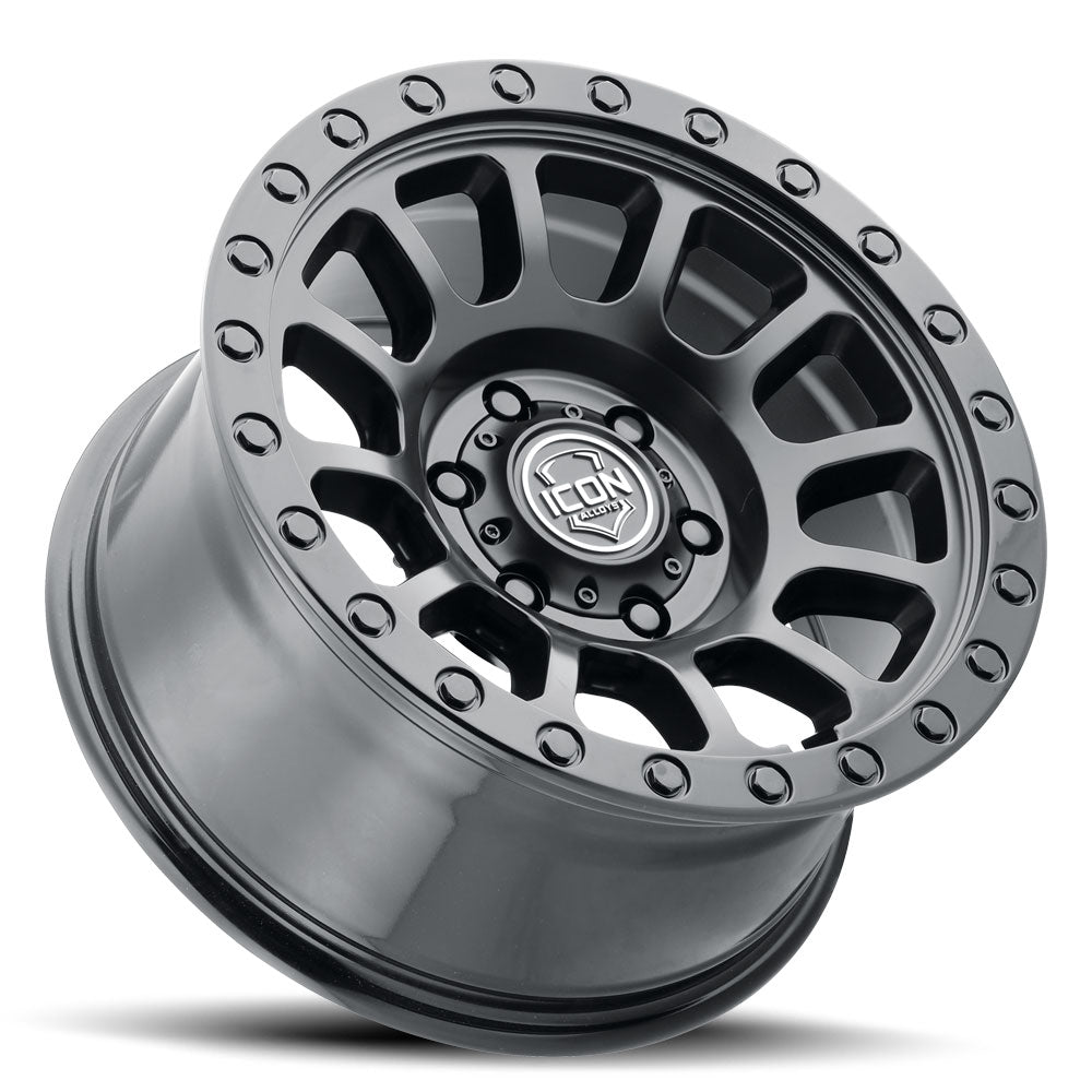 Hulse 18 X 9 / 6 X 135 6MM Offset 5.25 Inch Back Space Double Black, ICON Alloys