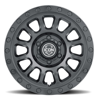Hulse 18 X 9 / 8 X 170 6MM Offset 5.25 Inch Backspace Double Black, ICON Alloys
