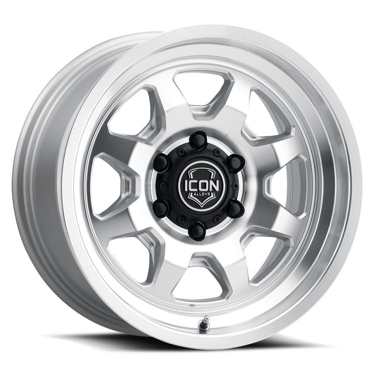Nuevo 17 X 8.5 / 6 X 135 6MM Offset 5 Inch Back Space Sliver Machined, ICON Alloys