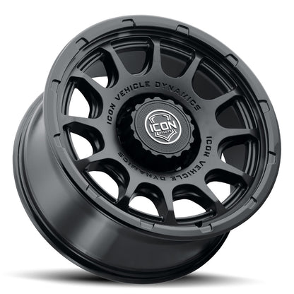 Rancho 20 X 9 / 8 X 170 6MM Offset 5.25 Inch Backspace Double Black, ICON Alloys