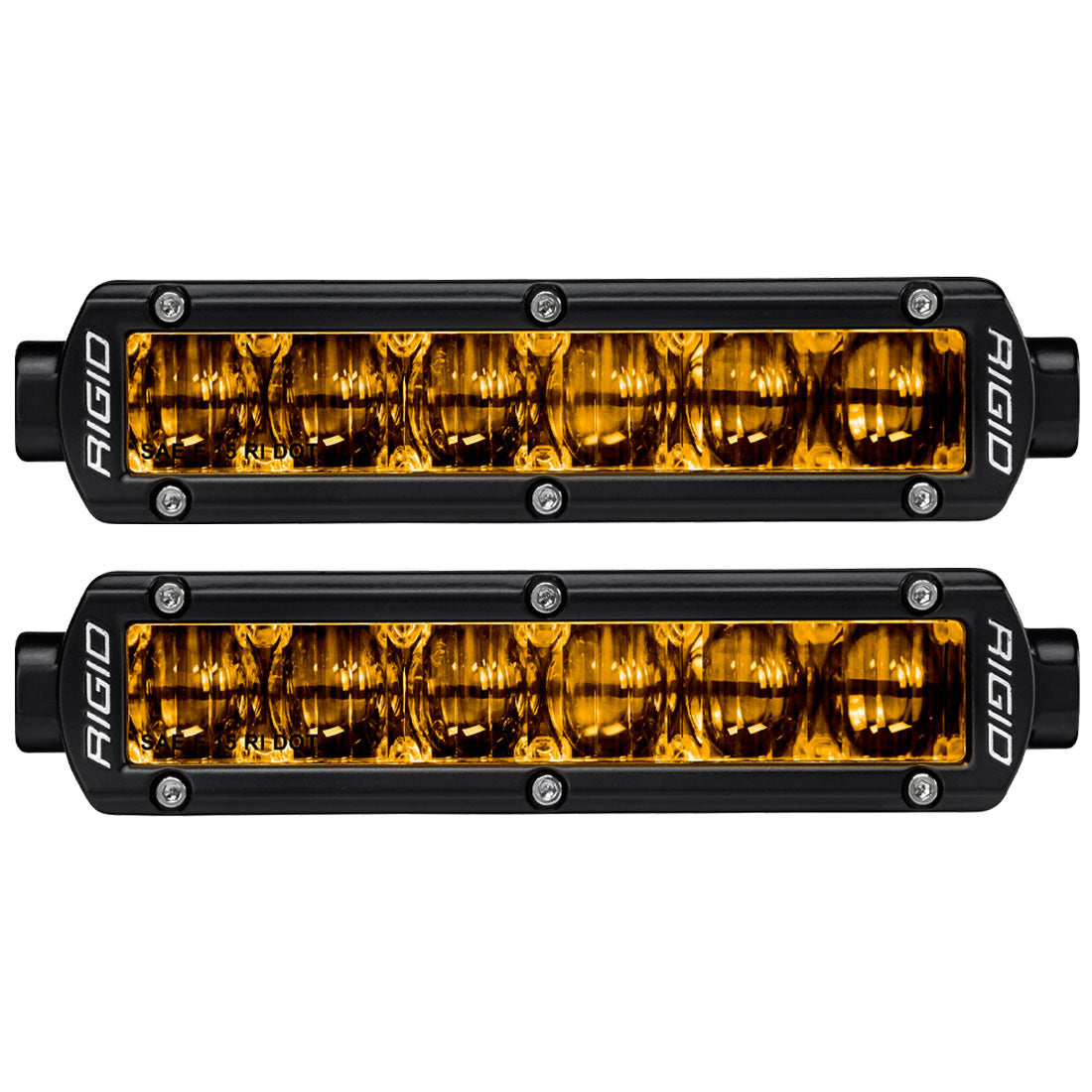 SAE J583 Compliant Selective Yellow Fog Light Pair Sr-Series Pro 6 Inch Street Legal Surface Mount Rigid Industries